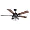 Vaxcel Elburn Black Farmhouse Ceiling Fan with Caged Drum LED Light Kit and Remote F0094 - alternate 1